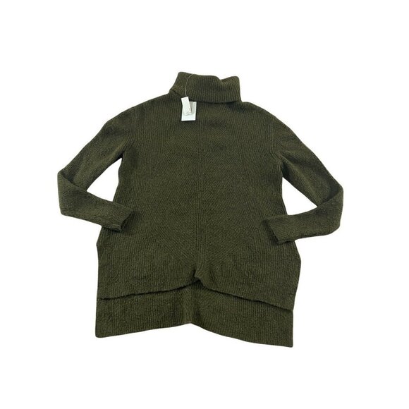 Sweet Romeo olive green turtle neck sweater with high low hem nwt medium - Picture 2 of 12